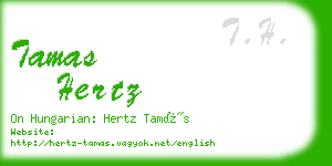 tamas hertz business card